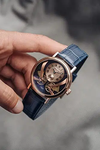 Double Barrel Automatic Watch with Open Heart Dial - Image 2