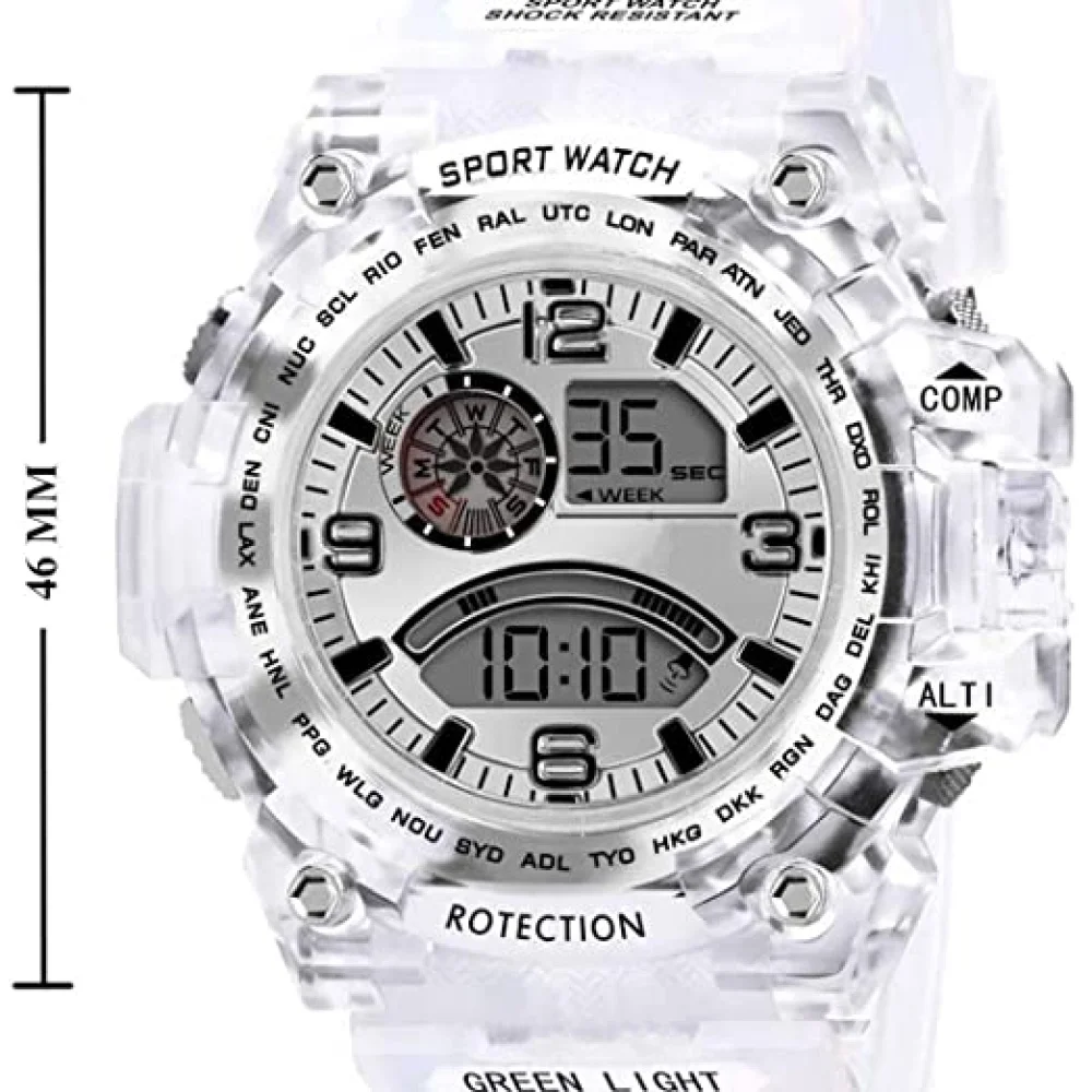 Dial White Strap Waterproof Digital Sports Watch - Image 7