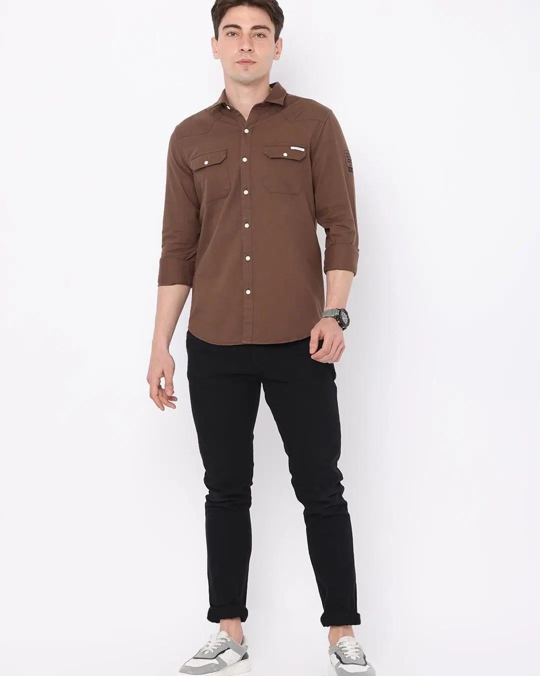 Brown Slim Fit Shirt For Men – Yoya