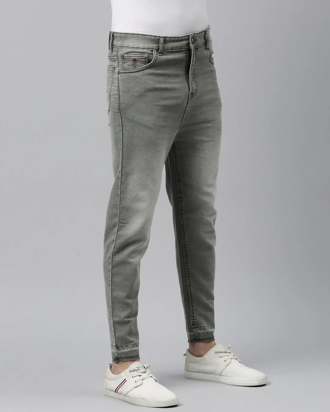 Grey Slim Fit Mid-Rise Jeans For Men – Yoya